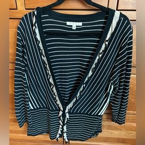 Cabi black/cream cardigan XL